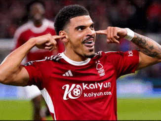 Gibbs-White celebrating Forest goal - The £60m man who fired Forest into Europe