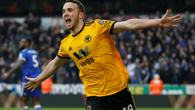 Jota celebrating a Wolves goal – “Promotion hero immortalized”